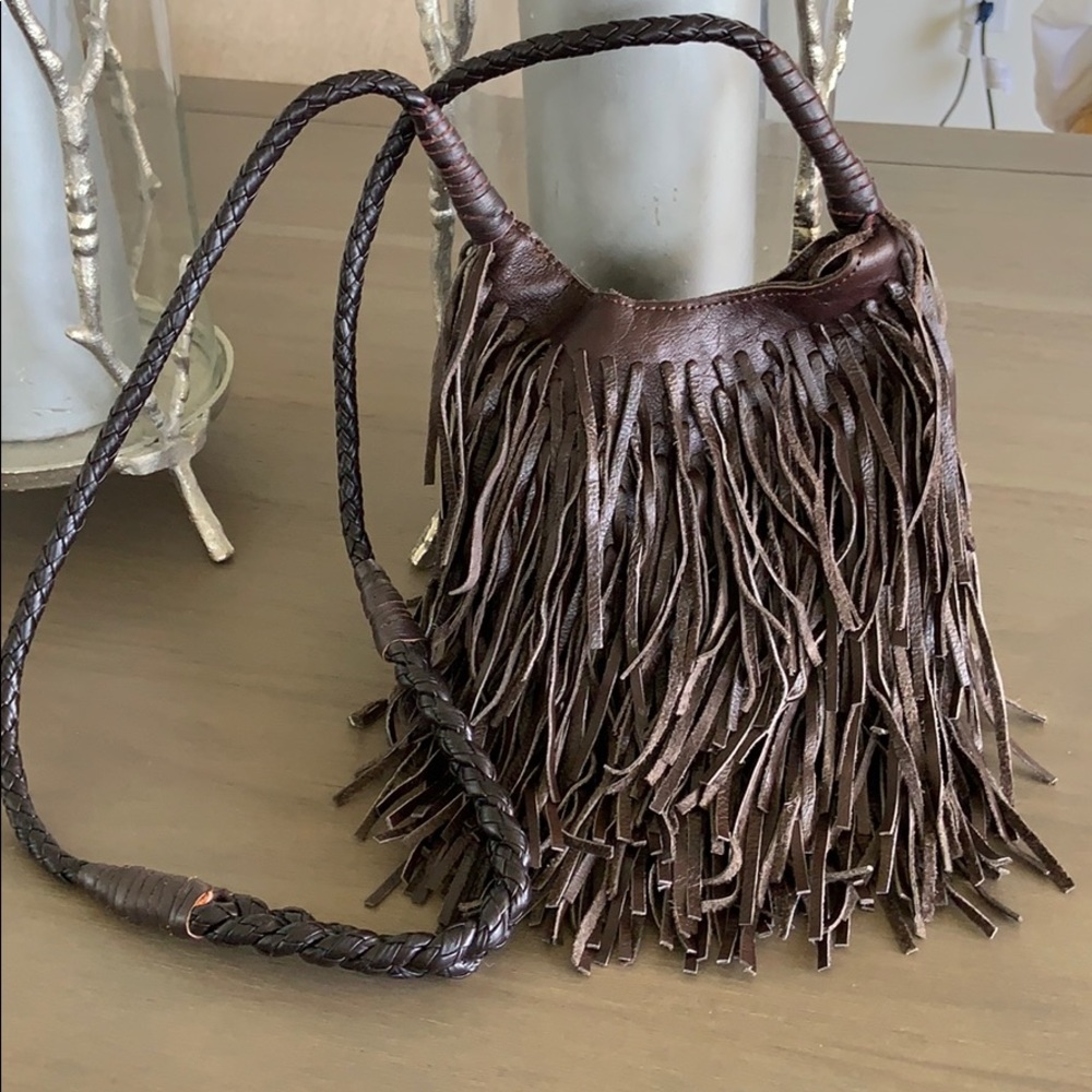 Leather Fringe Crossbody